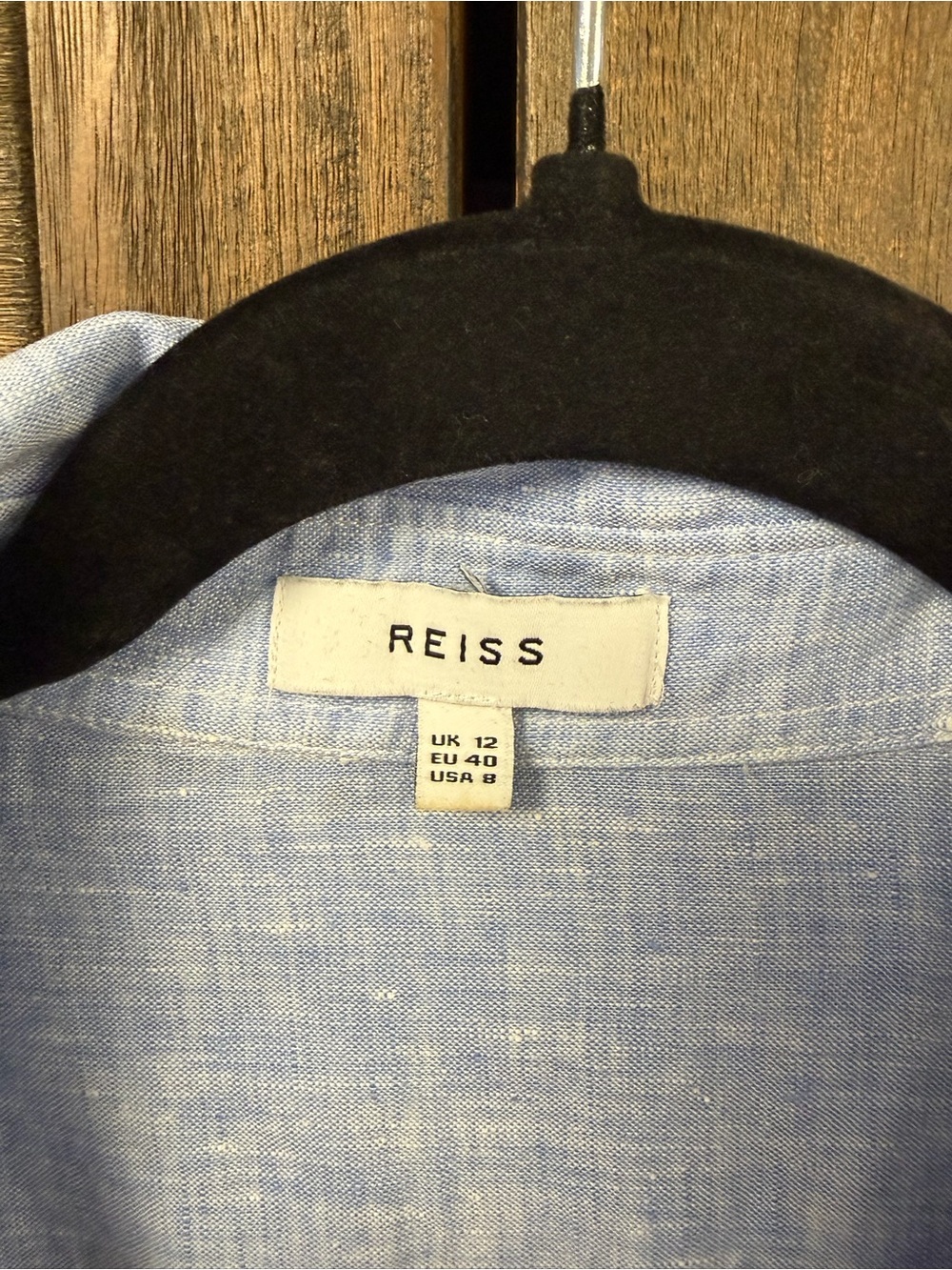 Reiss Belle Linen Button-Up Business Casual Lightweight Shirt Size 8 - Picture 6 of 9